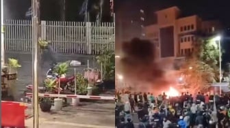 Jakarta Huru Hara: Polres Jaktim hingga Polsek Dibakar Massa, ABG Tergeletak Ditembak!