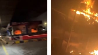 Petugas Jalan Tol Makassar Menangis Lihat Pos Dibakar Massa