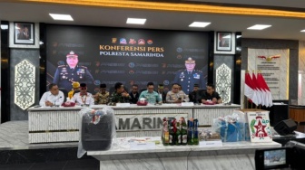 Logo PKI dan Bir Mahal Jadi Barang Bukti Demo Polres Samarinda, Panen Cibiran publik