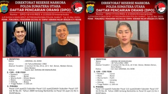 Jadi DPO Pengendali Narkoba, Polisi Sebar Foto Pasutri Pemilik KTV di Medan
