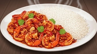 Resep Udang Saus Padang, Perpaduan Rasa Pedas, Manis, dan Gurih yang Bikin Ketagihan