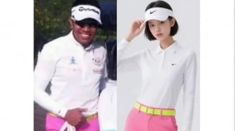Ahmad Sahroni Mendahului Tren? Gaya Caddie Golfnya Disebut Mirip Model Wanita Korea!
