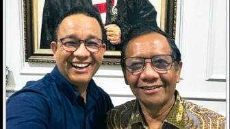 Reuni Tipis-Tipis Anies Baswedan dan Mahfud MD, Bahas Apa?