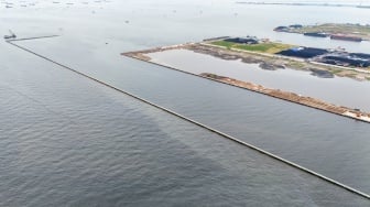 Viral Tanggul Beton di Laut Cilincing, Ini Penampakannya