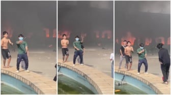 Rayakan Bangunan Terbakar, Pendemo di Nepal Joget Pacu Jalur