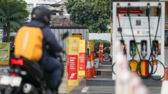 Suasana di SPBU Shell Cikini, Jakarta, Selasa (16/9/2025). [Suara.com/Alfian Winanto]