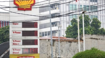Suasana di SPBU Shell Cikini, Jakarta, Selasa (16/9/2025). [Suara.com/Alfian Winanto]