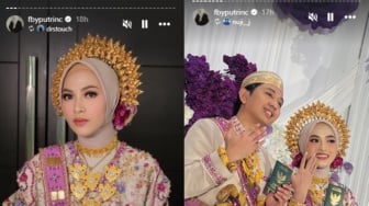 Resmi Menikah, Feby Putri Tampil Anggun dengan Baju Bodo Bugis
