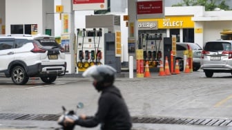 Suasana di SPBU Shell Cikini, Jakarta, Selasa (16/9/2025). [Suara.com/Alfian Winanto]