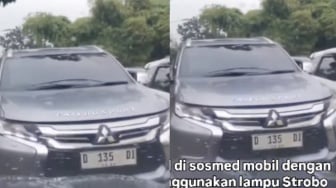 Lawan Arah Pakai Strobo, Heboh Sopir Pajero D 135 DI Dicegat Pemobil Lain: Ayo Lho Gue Viralin!