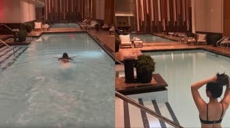 Diaspora Viral Glory Lamria Digunjing Gegara Renang di Hotel Aman NY Pakai Bra dan CD