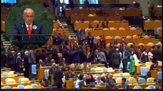 Sidang Umum PBB Kacau! Netanyahu Pidato, Delegasi Walk Out Massal!