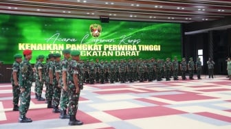 Kasad Maruli Pimpin Kenaikan Pangkat 65 Jenderal TNI AD, 3 di Antaranya Sandang Pangkat Letjen
