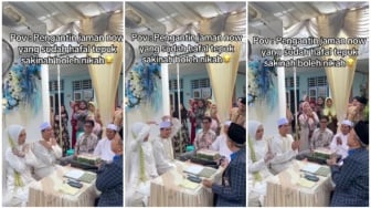 Viral Momen Unik Akad Nikah, Pasangan Ini Justru Asyik Tepuk Sakinah Bareng Penghulu