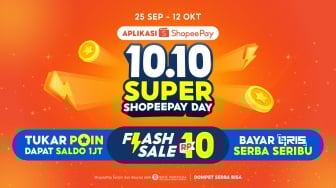 10.10 Super ShopeePay Day: Flash Sale Rp10, Dapat Saldo Rp1 Juta, dan Bayar QRIS Serba Seribu!
