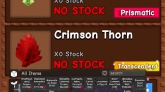 Cara Cepat Dapat Crimson Thorn di Grow a Garden dan Jadi Sultan!