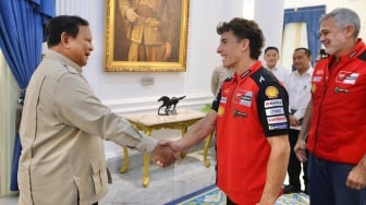 Momen Pebalap Marc Marquez Bertemu Presiden Prabowo di Istana Negara