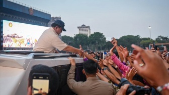 Prabowo Blusukan ke Monas, Cek Persiapan HUT ke-80 TNI