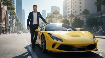 7 Prompt Gemini AI Foto Sendiri dengan Mobil Sport sebagai Latarnya