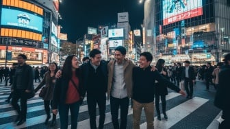 5 Inspirasi Prompt Gemini AI Foto Keseruan Bareng Teman Liburan di Jepang