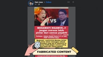 CEK FAKTA: Bukan Teguran Megawati, Video Purbaya yang Viral Itu Hasil Editan