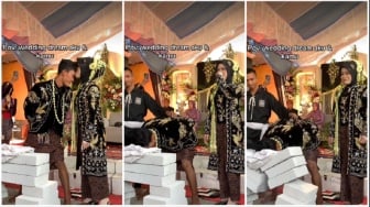 Mempelai Pria Ini Gagal Patahkan Batako Pakai Kepala, Endingnya di Luar Dugaan