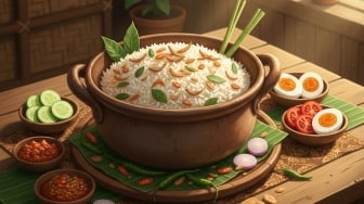 Nasi Liwet Ikan Teri Khas Sunda, Gurih, Wangi, dan Bikin Nambah Terus!