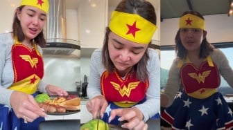Kocak! Amanda Manopo Buat Sarapan hingga Cosplay Jadi Wonder Woman