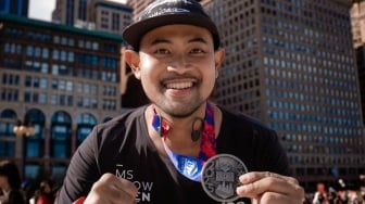 Perjalanan Spiritual dan Mental, Gilang Juragan 99 Tuntaskan Chicago Marathon
