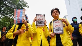 Demo Mahasiswa Soroti Kinerja 1 Tahun Pemerintahan Prabowo-Gibran di Jakarta