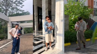 Ayah Tiga Anak, Intip OOTD Keren Na Daehoon Walau Sambil Momong Buah Hati