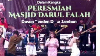 Geger Peresmian Masjid di Temanggung Dimeriahkan Orkes Dangdut, Warga Lokal: Malu Banget!