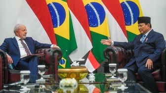Momen Presiden Prabowo Sambut Presiden Brazil Luiz Inacio Lula da Silva