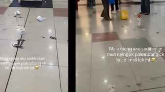 Viral Lantai Mall di Palembang Penuh Sampah, Warganet Geram: Di Mana Rasa Malu?