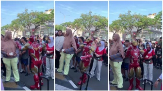 Emak-Emak Nyaris Adu Jotos di CFD, Iron Man Jadi Penyelamat