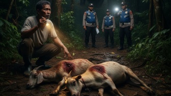 Heboh! Kambing Warga Tanggamus Diduga Diterkam Beruang di Tengah Malam