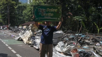Pasar Barito Mulai Dibongkar untuk Proyek Taman Bendera Pusaka
