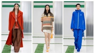 Terinspirasi dari Ruang Ganti Atlet Tenis, Lacoste Ubah Runway Jadi Panggung Atletik yang Elegan