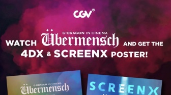 2 Promo G-DRAGON IN CINEMA CGV, Ada Poster Eksklusif 4DX dan Paket Combo Tiket