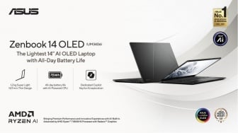 Laptop ASUS AI Ringan dengan Baterai Seharian