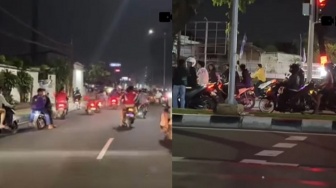 Viral Detik-Detik Polisi Kepung Simpang Bappenda! Puluhan Motor Balap Liar Kocar-Kacir di Cibinong
