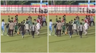 Sportivitas Dipertanyakan, Viral Final Porprov Sumsel 2025 Ricuh di Lapangan Sekayu