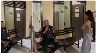 Rebutan Cowok Berujung di Kantor Polisi, Ekspresi Petugas saat Interogasi Pelajar Disorot
