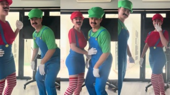 Kocak! Amanda Manopo dan Kenny Austin Cosplay Jadi Sumo hingga Mario Bros