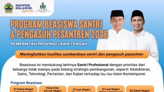 Ini Cara Daftar Beasiswa Santri hingga Pengasuh Pesantren Jateng 2026 Program Luthfi-Yasin