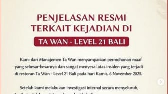 Ta Wan Akui Sajikan Larutan Pembersih ke Pelanggan di Bali, Sebut Akibat Kelalaian Karyawan