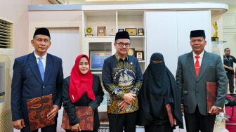 Sekda Jufri Rahman Lantik 4 Fungsional Ahli Utama Lingkup Pemprov Sulsel