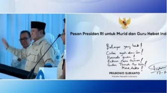 Tidak Mau Kalah, Prabowo Balas Pantun Mendikbud di SMPN 4 Kota Bekasi