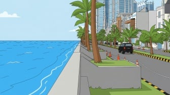 Air Laut Nyaris Sejajar Tanggul Pantai Mutiara, Bisa Bikin Monas Kebanjiran?