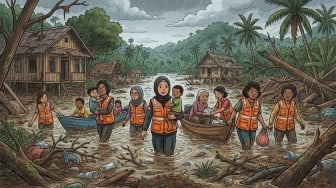 Di Balik Senyum di Posko Pengungsian, Perempuan Sumatra Menanggung Beban Sunyi yang Berat